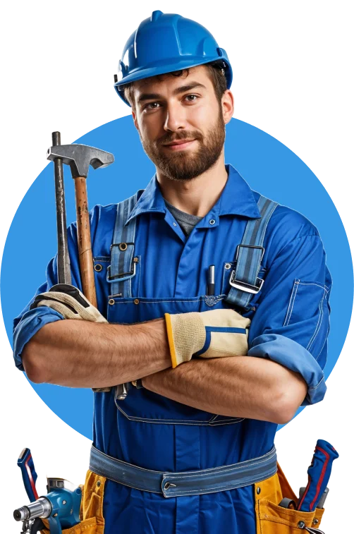 A plumber posing for the picture